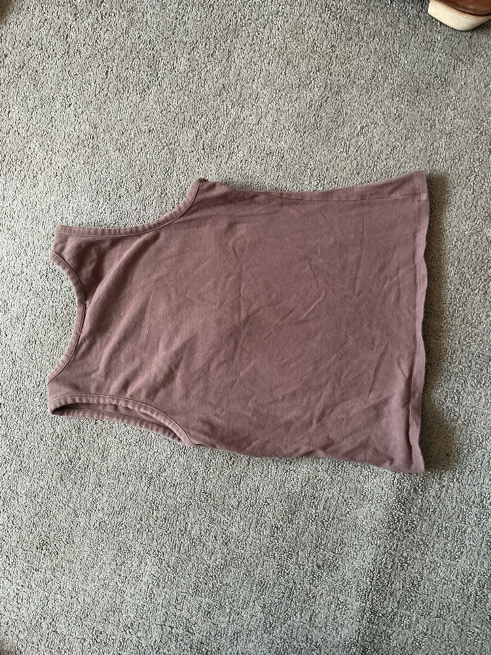 Women’s Brown Tank Top with Bear Motif - Casual Everyday - Picture 2 of 5